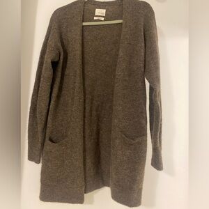 Wilfred Cozy Brown Open-Front Cardigan